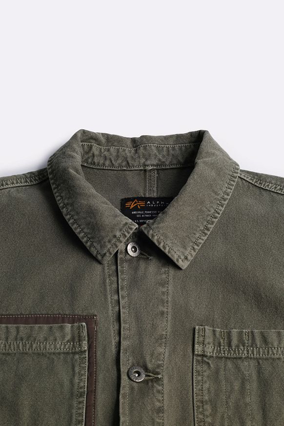 Мужская куртка Alpha Industries CTN Chore Coat (MJC55000CO-OG-107-green) - фото 2 картинки