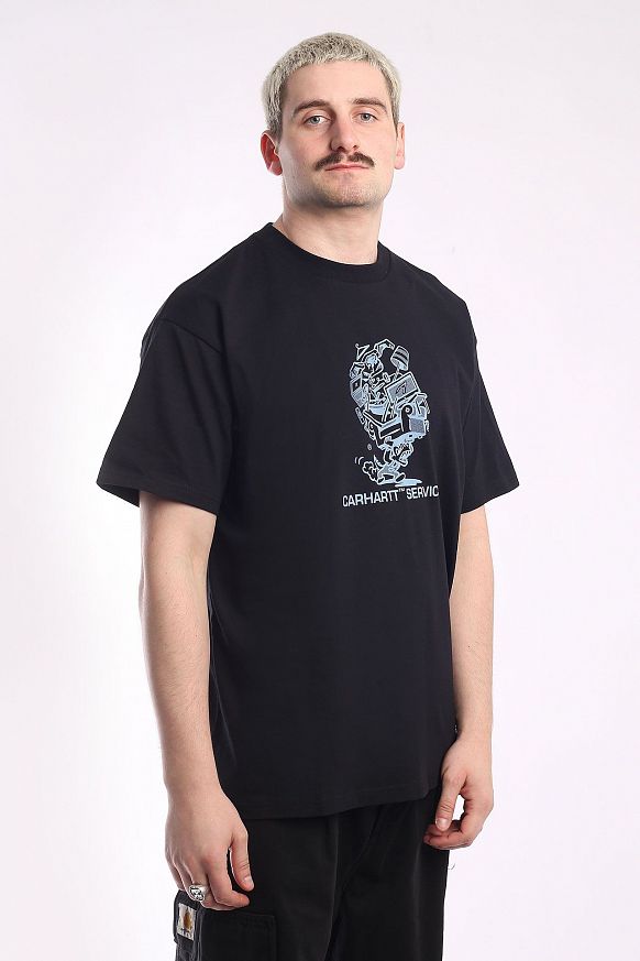 Мужская футболка Carhartt WIP S/S Moving Service T-Shirt (I031780-black) - фото 4 картинки