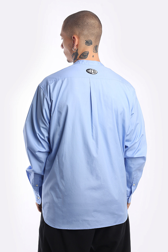 Мужская рубашка Hombre Nino Band Color Shirt (0231-SH0005-blue) - фото 6 картинки