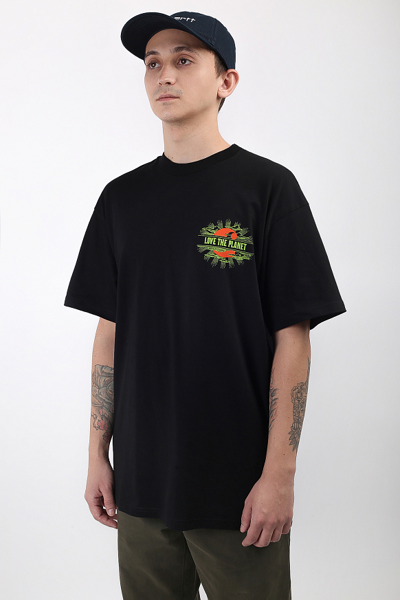 Мужская футболка Carhartt WIP Love Planet T-shirt (I028497-black) - фото 3 картинки