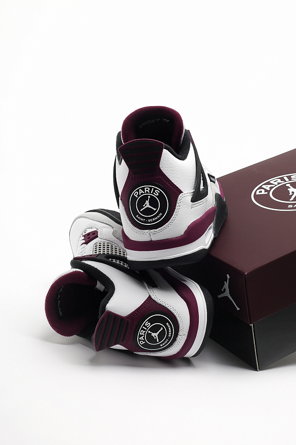 Женские кроссовки Jordan 4 Retro PSG (GS) (CZ6509-100) - фото 4 картинки