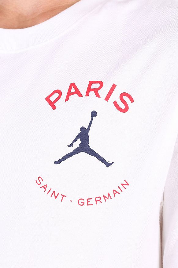 Мужская футболка Jordan Paris Saint-Germain Logo T-Shirt (DB6514-100) - фото 2 картинки