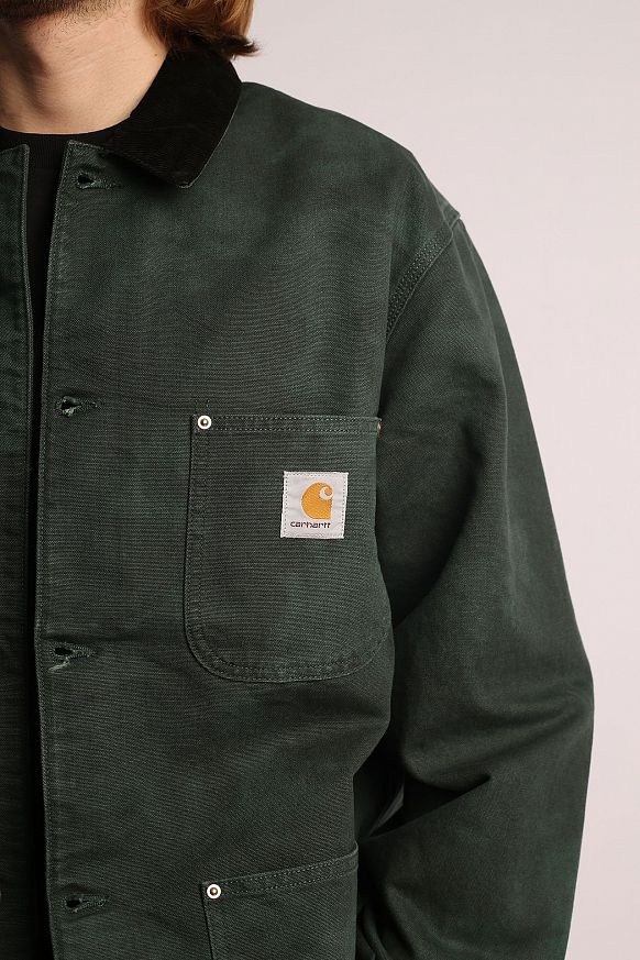 Мужская куртка Carhartt WIP OG Chore Chromo Coat (I031390-black) - фото 2 картинки