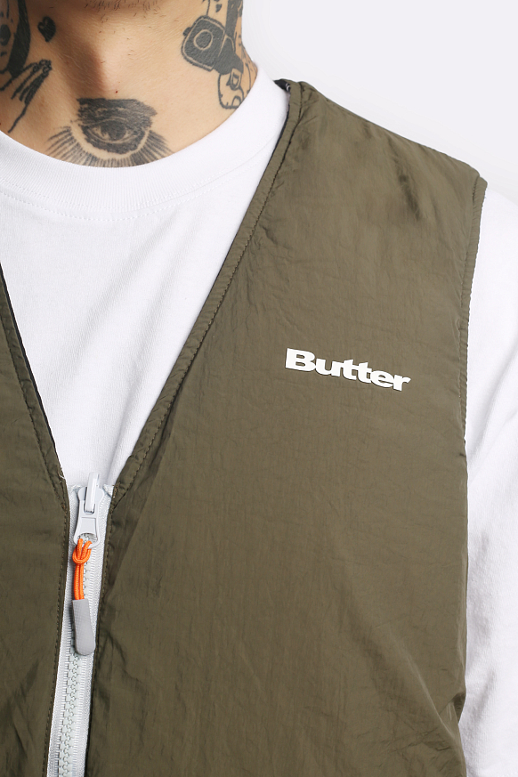 Мужской жилет Butter Goods Reversible Vest (Reversible vest-blk/army) - фото 9 картинки