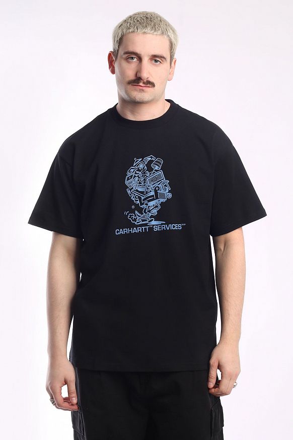 Мужская футболка Carhartt WIP S/S Moving Service T-Shirt (I031780-black) - фото 2 картинки