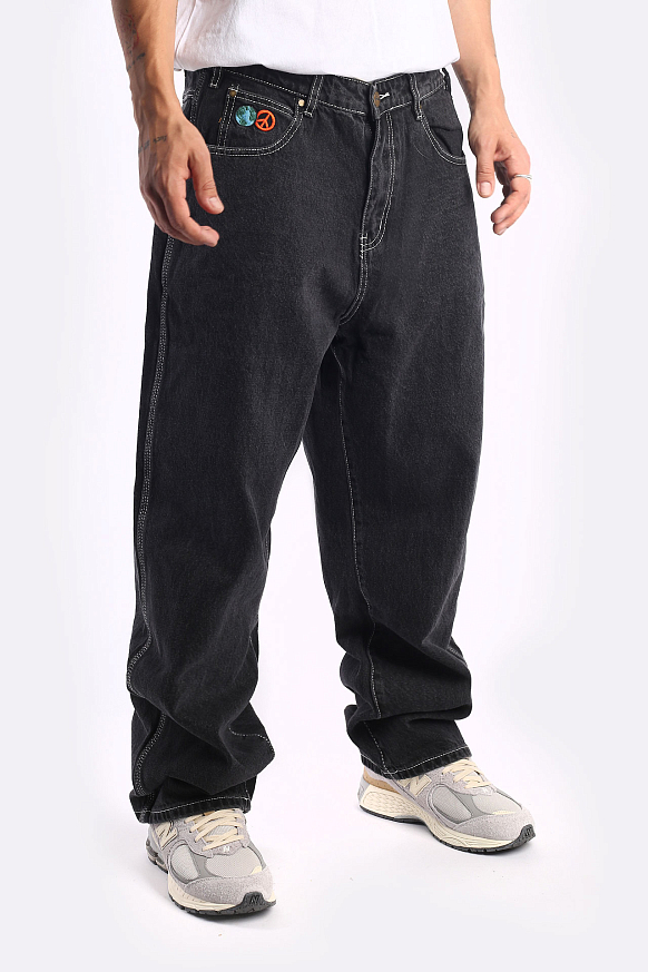 Мужские джинсы Butter Goods World Peace Denim Jeans (World Peace-washer blk) - фото 4 картинки