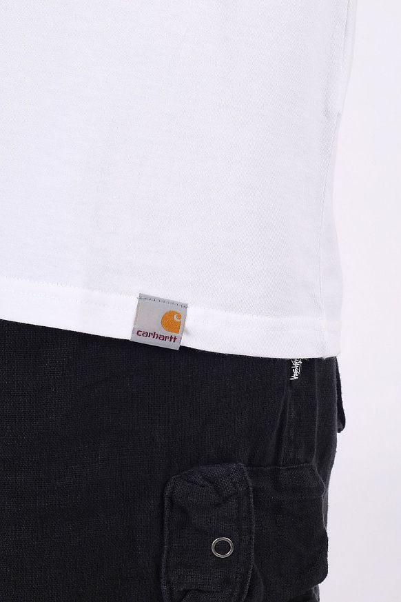 Мужская футболка Carhartt WIP S/S Picnic In Paris T-Shirt (I029932-white) - фото 4 картинки