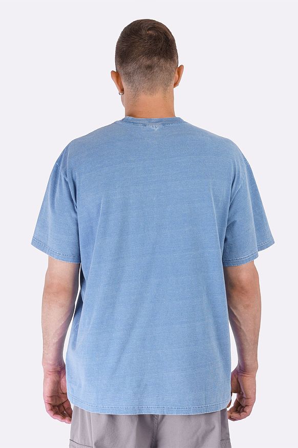 Мужская футболка Carhartt WIP S/S Ingo Pocket T-Shirt (I034486-light blue garm) - фото 4 картинки