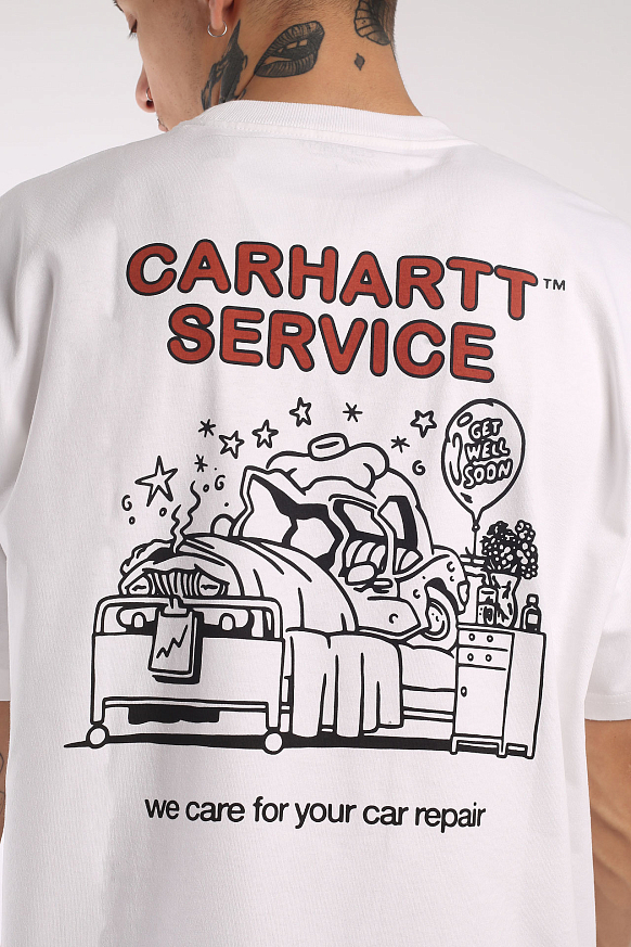 Мужская футболка Carhartt WIP S/S Car Repair T-Shirt (I031756-white) - фото 5 картинки