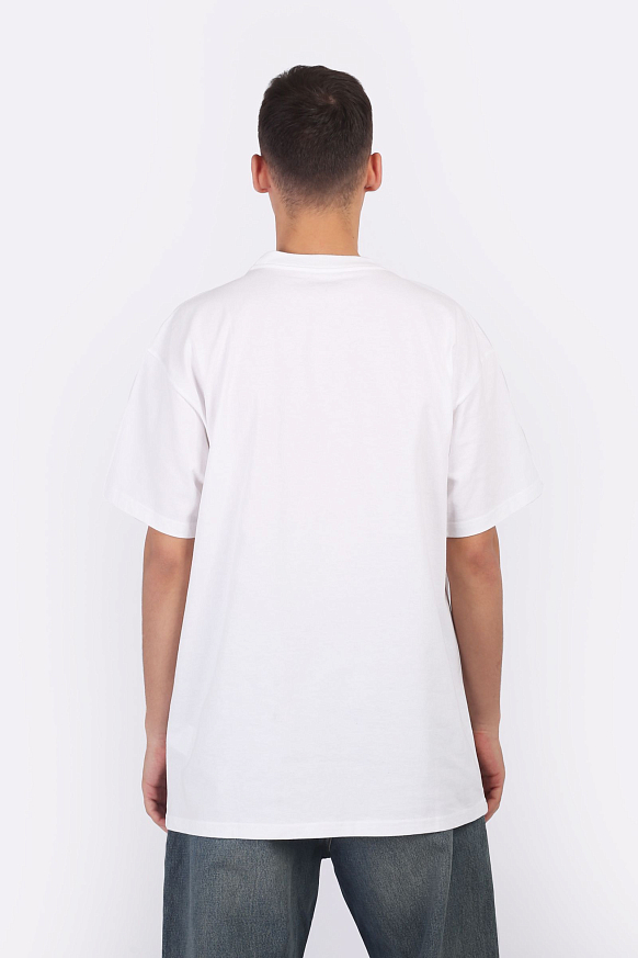 Мужская футболка Carhartt WIP S/S Label Script T-Shirt (I034421-white) - фото 4 картинки