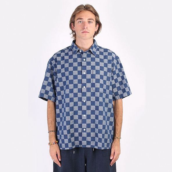 Рубашка FrizmWORKS Checkerboard Denim Half Shirt