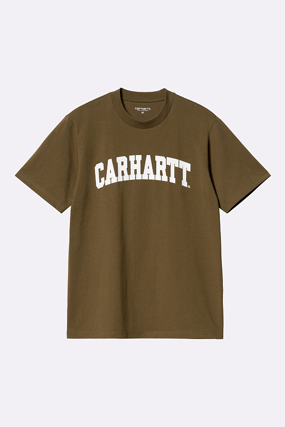 Мужская футболка Carhartt WIP S/S University T-Shirt (I028990-lumber/white)