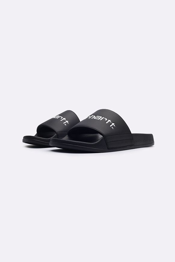 Мужские сланцы Carhartt WIP Slipper (I034615-black/white) - фото 3 картинки