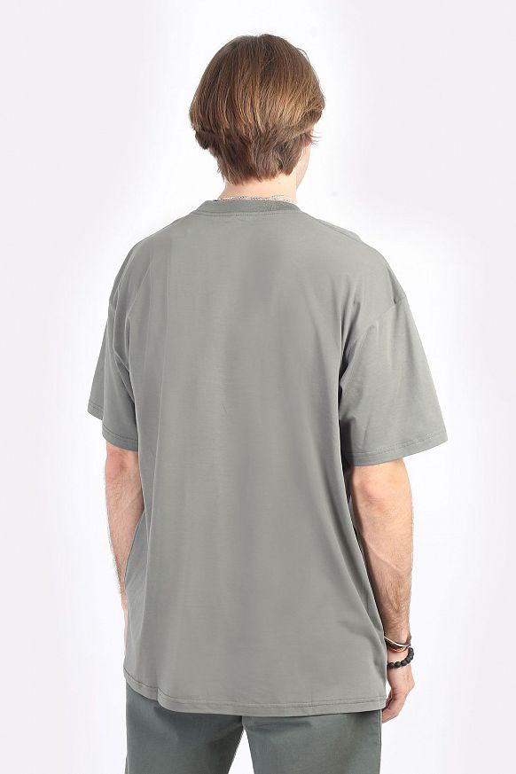 Мужская футболка Carhartt WIP S/S Nils T-Shirt (I030111-thyme/white) - фото 3 картинки