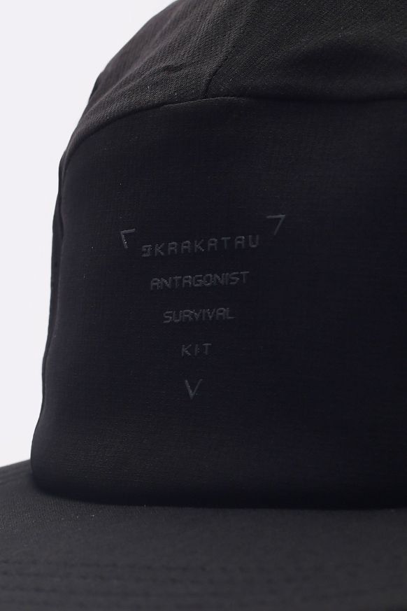 Кепка KRAKATAU 5 Panel Cap (Pu80-1-черный) - фото 4 картинки