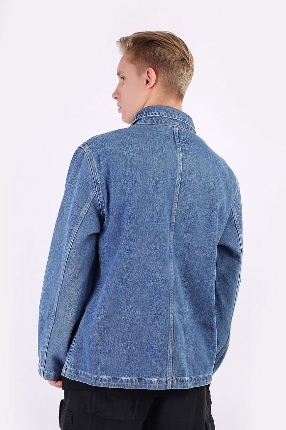 Мужская куртка Stussy Denim Chore Jacket (115570-blue) - фото 6 картинки