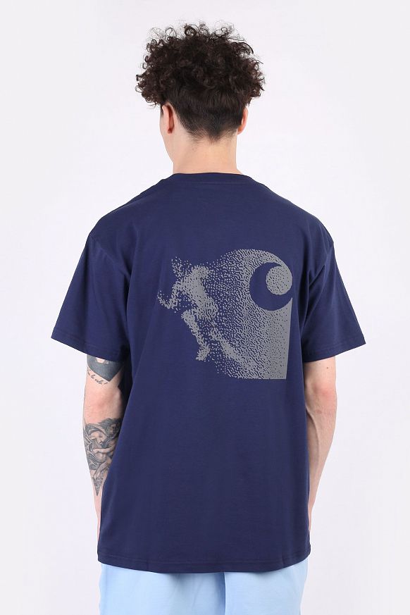 Мужская футболка Carhartt WIP S/S Warp Speed T-Shirt (I029029-space/reflective) - фото 4 картинки