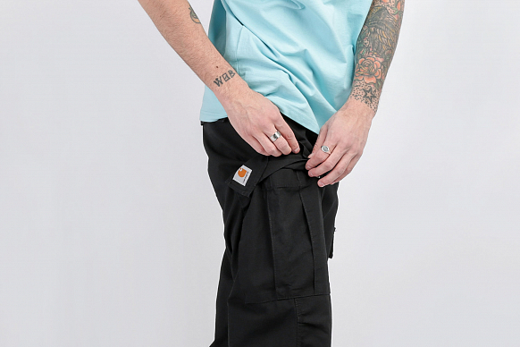 Мужские брюки Carhartt WIP Regular Cargo Pant (I015875-black--) - фото 2 картинки