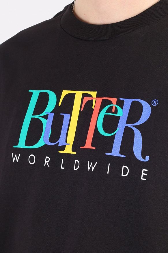 Мужская футболка Butter Goods Jumble T-Shirt (JUMBLE TEE-black) - фото 3 картинки
