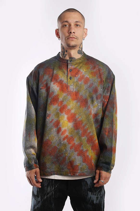 Мужская рубашка Hombre Nino Tie Dye Ventilation Shirt (0222-SH0002-orng) - фото 2 картинки