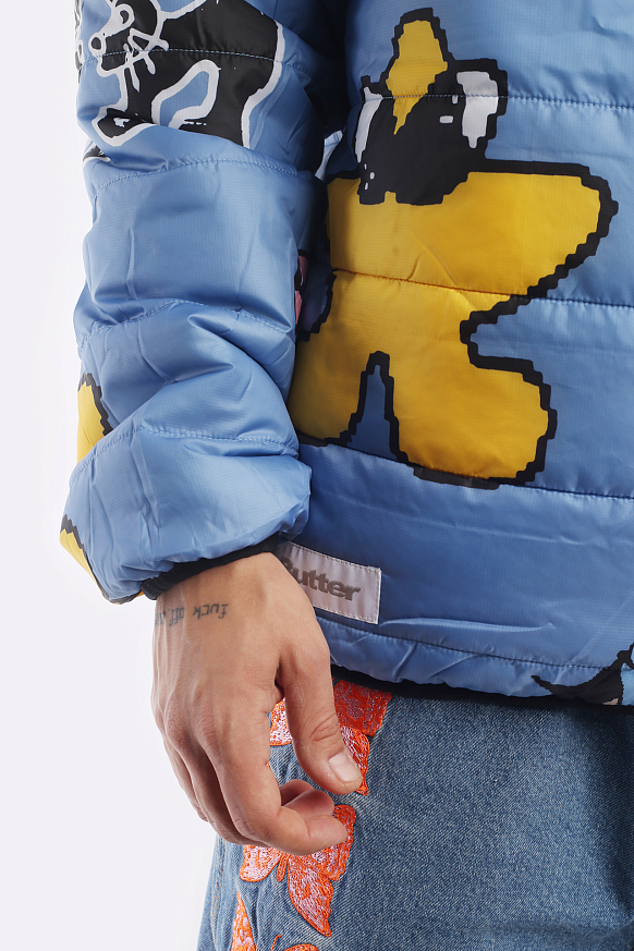 Мужская куртка Butter Goods Jun Reversible Puffer Jacket (Jun Reversible-army/slate) - фото 7 картинки