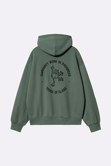 CARHARTT WIP｜ (STAMP SWEAT (I033620 13G06)) Carhartt WIP Stamp Pullover Hoodie Bourbon/Black Stone Washed