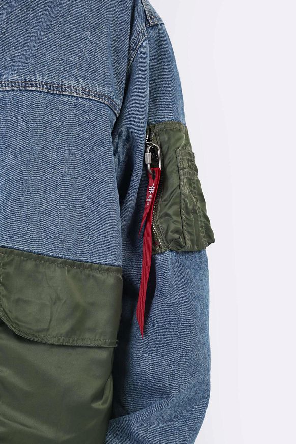 Мужская куртка Alpha Industries Denim Jacket (MJD55000C1-replica blue) - фото 10 картинки