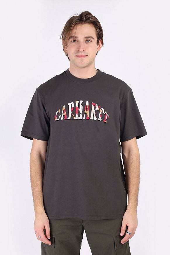 Мужская футболка Carhartt WIP S/S Dome Script T-Shirt (I029981-stormcloud) - фото 3 картинки