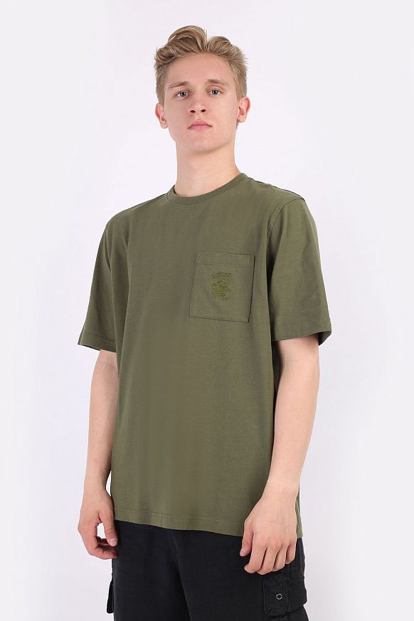 Мужская футболка Stussy Regal Pocket Crew (1140255-olive)
