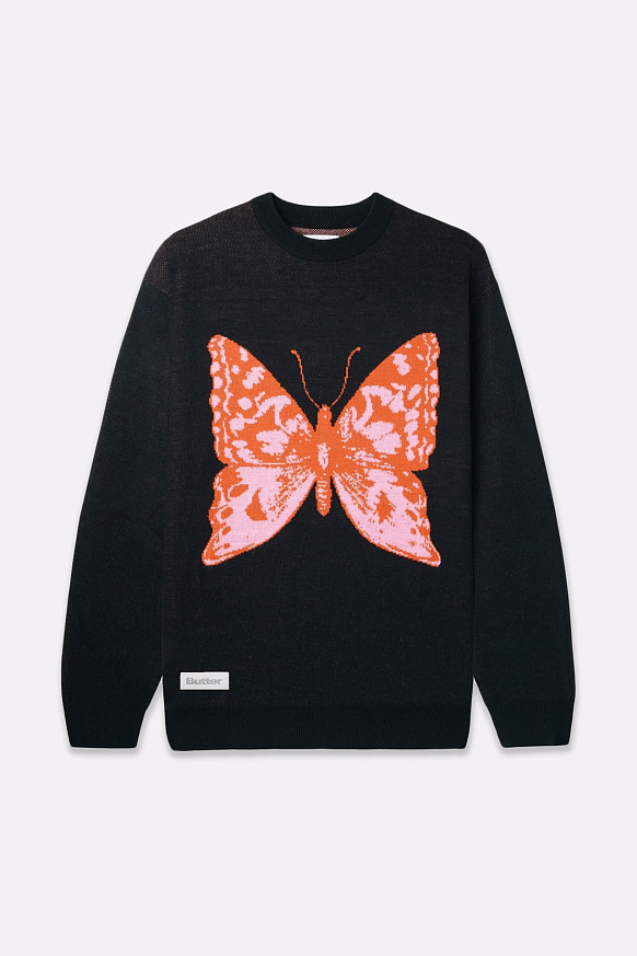 Мужской свитер Butter Goods Butterfly Knit Sweater (Butterfly Knit-black)