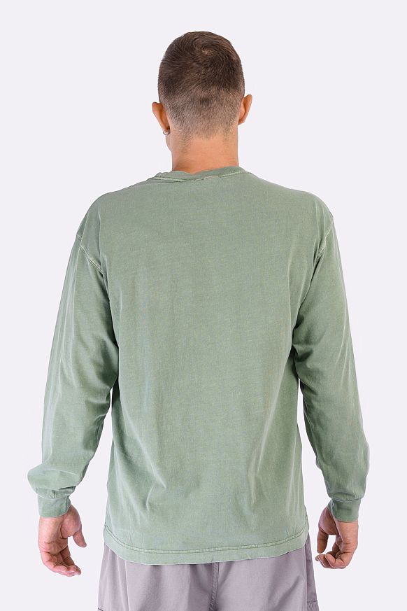 Мужской лонгслив Carhartt WIP L/S Nelson T-Shirt (I029948-park garm dyed) - фото 4 картинки