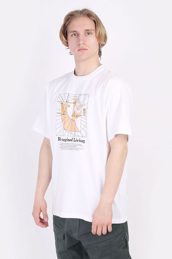 Мужская футболка Carhartt WIP S/S Living T-Shirt (I030180-white) - фото 3 картинки