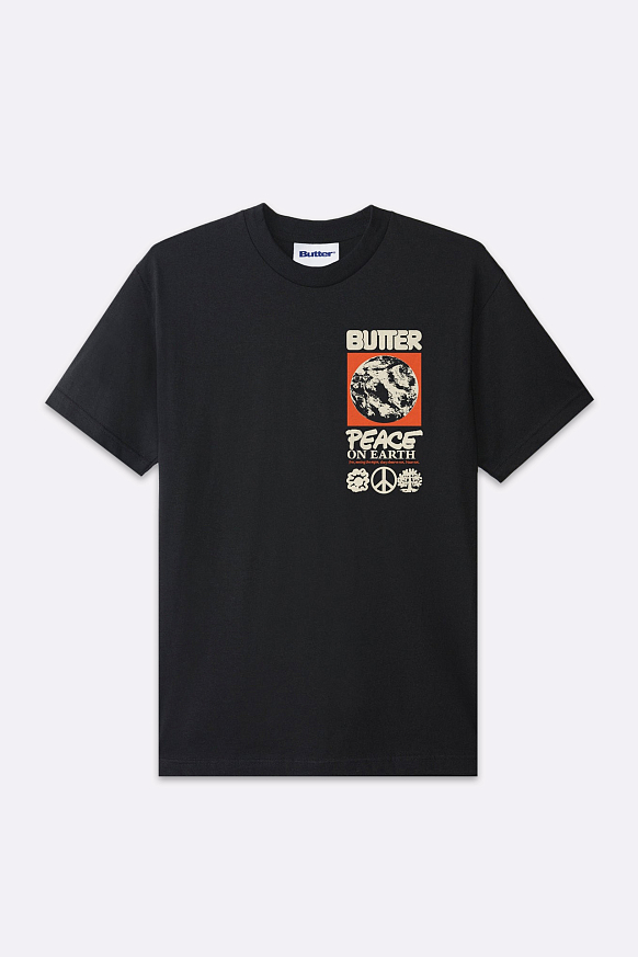 Мужская футболка Butter Goods Peace On Earth Tee (Peace On Earth-black)