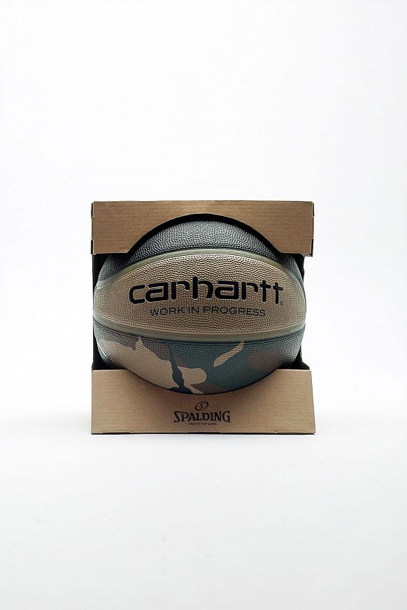 Мяч Carhartt WIP Spalding X Carhartt Wip Valiant 4 Basketball № 7 (I021385-blk,grey,lthr)