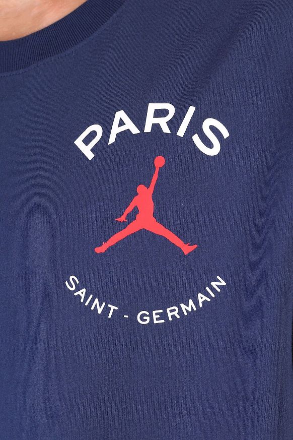 Мужская футболка Jordan Paris Saint-Germain Logo T-Shirt (DB6514-410) - фото 2 картинки