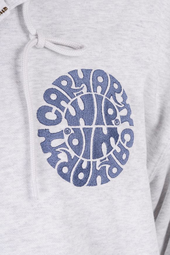 Мужская толстовка Carhartt WIP Hooded Nelson Sweat (I034731-ash heat/blu iris) - фото 8 картинки
