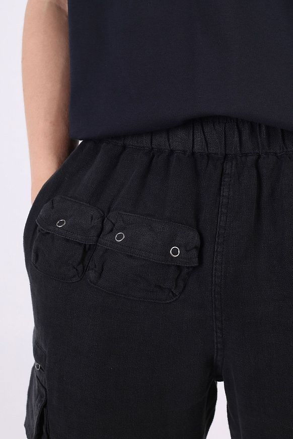 Мужские брюки Stussy Linen Utility Pant (116490-black) - фото 7 картинки
