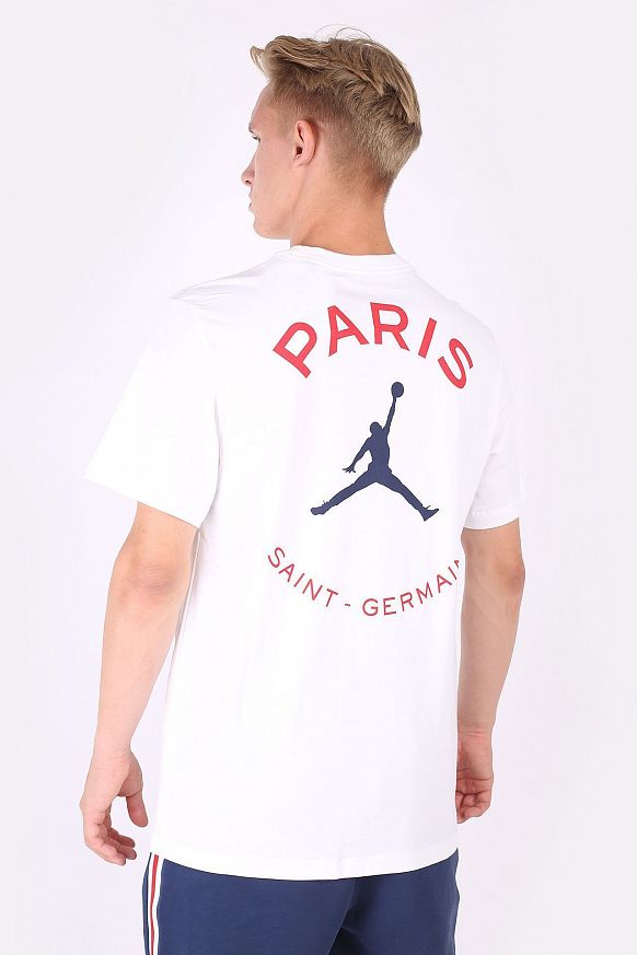 Мужская футболка Jordan Paris Saint-Germain Logo T-Shirt (DB6514-100) - фото 5 картинки