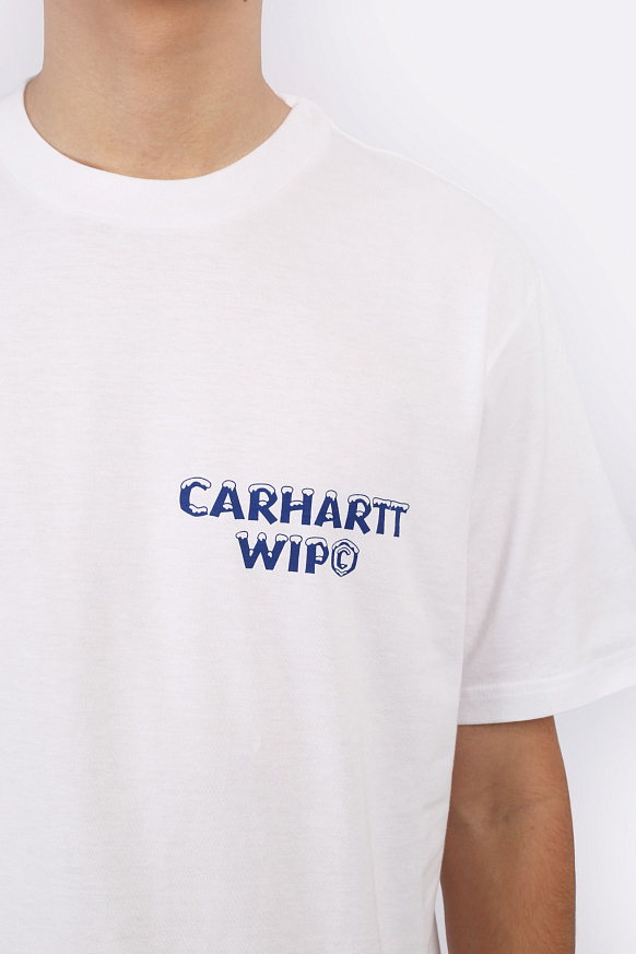 Мужская футболка Carhartt WIP S/S Ice T-Shirt (I034436-white) - фото 6 картинки
