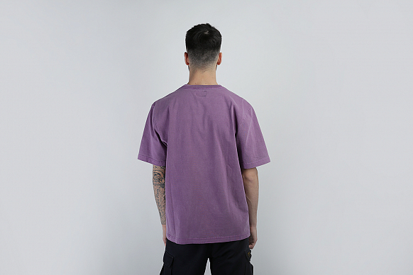 Мужская футболка Stussy Stock S/SL Crew (1140137-purple) - фото 2 картинки