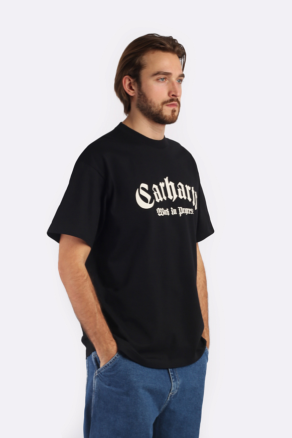 Мужская футболка Carhartt WIP S/S Onyx T-Shirt (I032875-black/wax) - фото 3 картинки