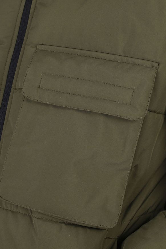 Мужская куртка Alpha Industries Hooded Puffer Jacket (MJH52500C1 dark green) - фото 7 картинки