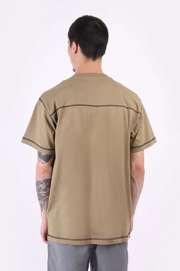 Мужская футболка Carhartt WIP S/S Nazka Pocked T-Shirt (I029597-tanami/blk) - фото 5 картинки