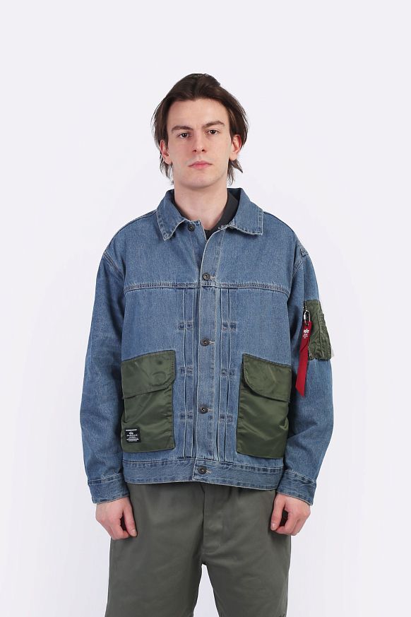 Мужская куртка Alpha Industries Denim Jacket (MJD55000C1-replica blue) - фото 12 картинки