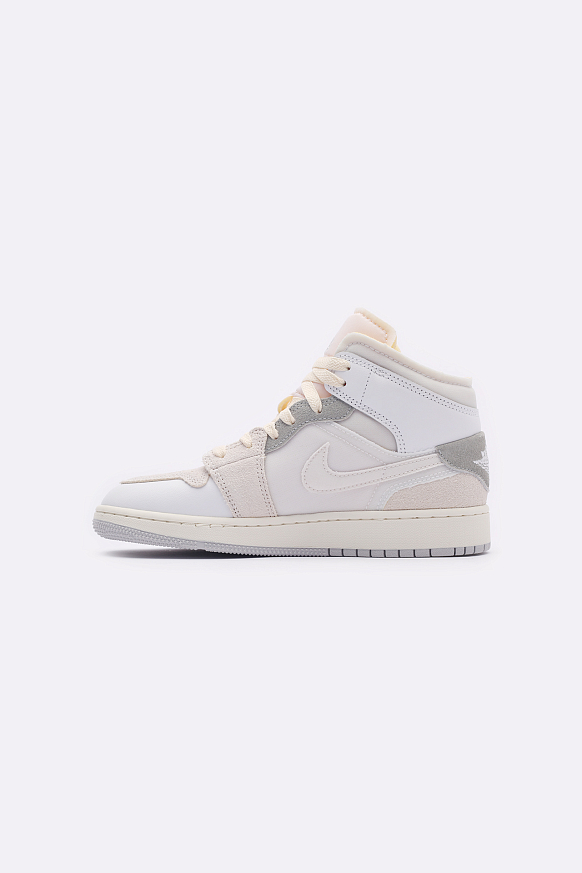 Женские кроссовки Jordan 1 Mid SE Craft (GS) (DQ3726-100) - фото 3 картинки