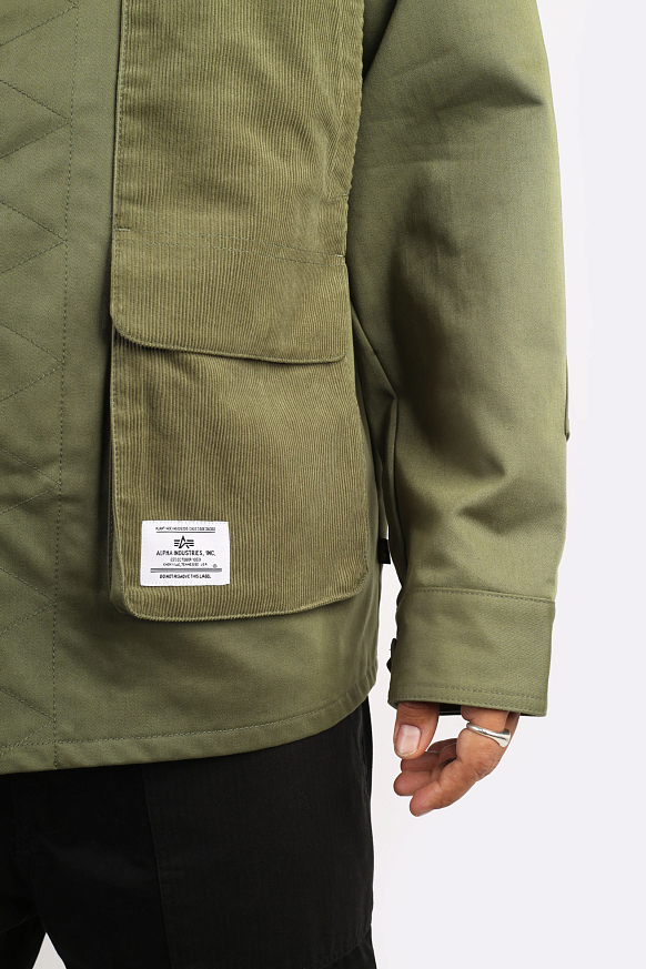 Мужская куртка Alpha Industries Corduroy Panel Jacket (MJC53500C1-green) - фото 5 картинки