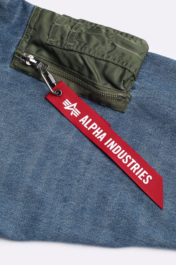 Мужская куртка Alpha Industries Denim Jacket (MJD55000C1-replica blue) - фото 4 картинки