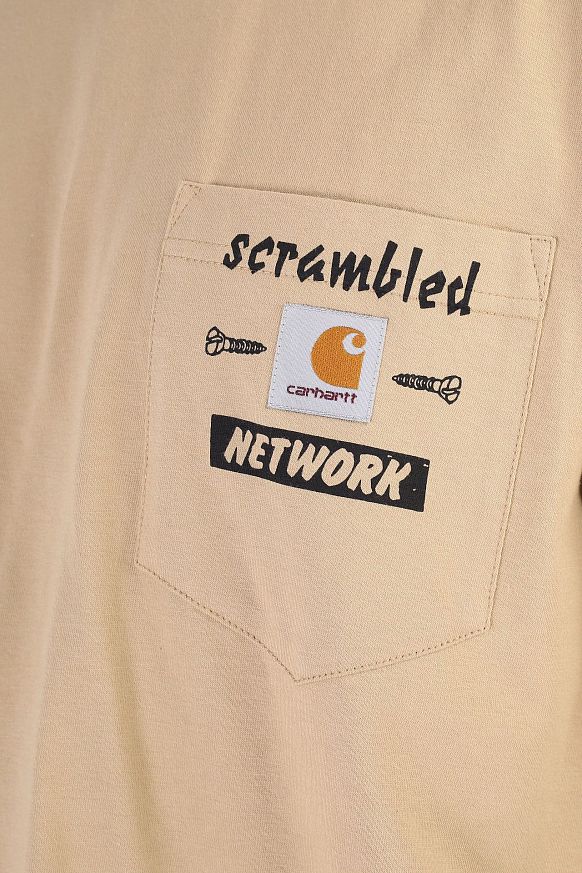 Мужская футболка Carhartt WIP S/S Scramble Pocket T-Shirt (I029983-brown/black) - фото 2 картинки