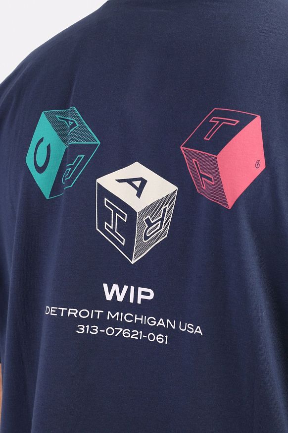 Мужская футболка Carhartt WIP S/S Cube T-Shirt (I030181-blue) - фото 6 картинки
