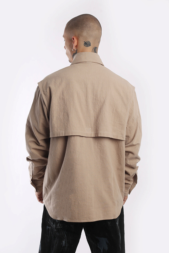 Мужская рубашка Hombre Nino Multi Pocket Shirt (0231-SH0001-beige) - фото 8 картинки